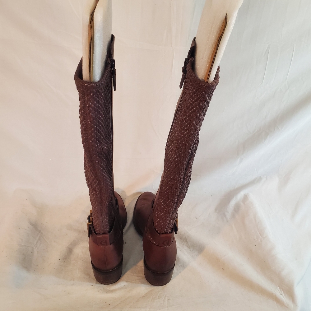 COLE HAAN Women’s Size 7.5  Brown Newburg Newcastle Waterproof Boot Leather - Picture 4 of 8